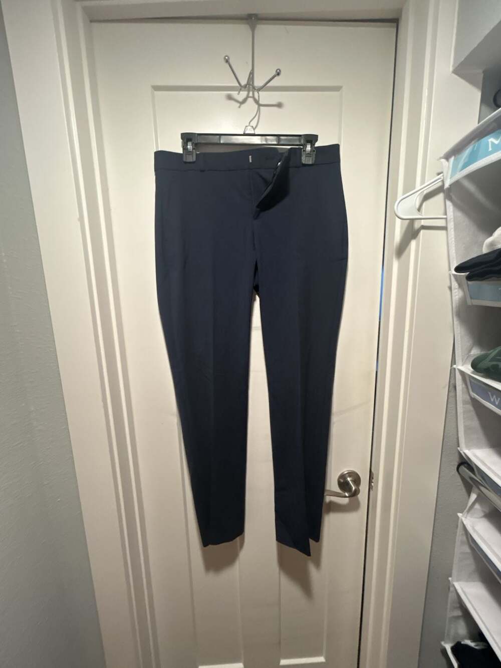 Banana Republic Ryan Pants Size 6 Navy Blue Stretch Slim Fit Trousers